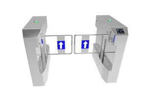 2台1通道斜角缺口摆闸